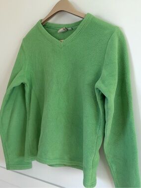 L.L. BEAN V-NECK FLEECE PULLOVER SIZE M